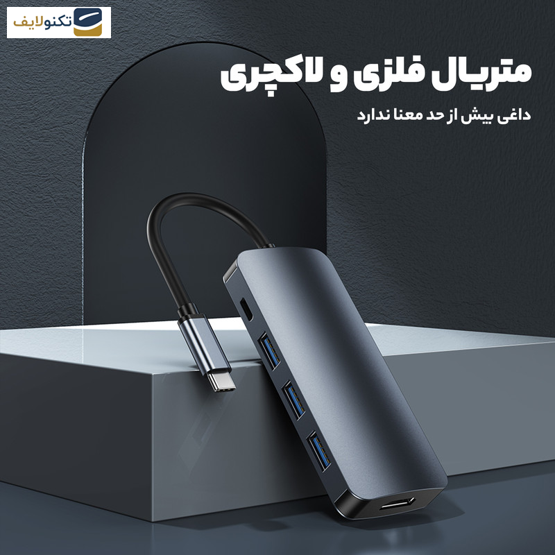 هاب 9 پورت USB-C ریمکس مدل RU-U91