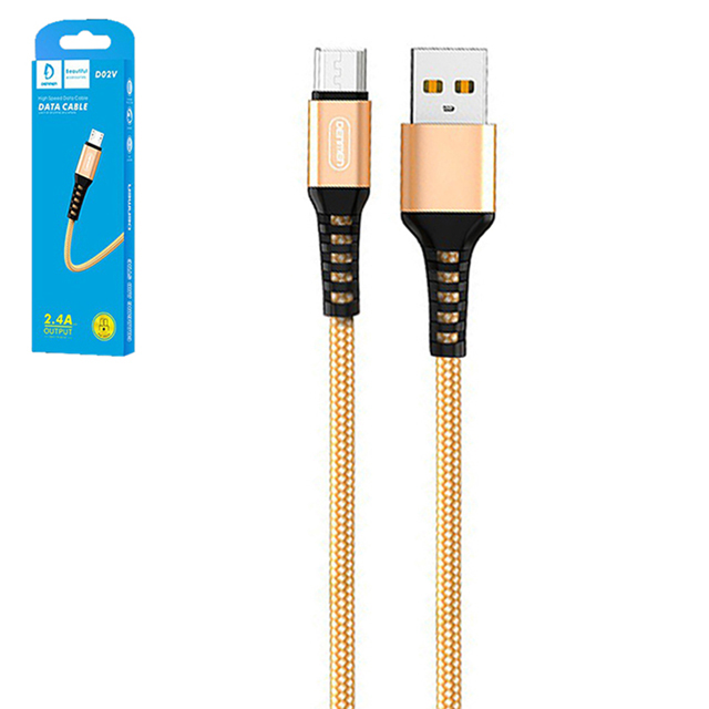 کابل تبدیل USB به microUSB دنمن مدل D02V طول 1 متر