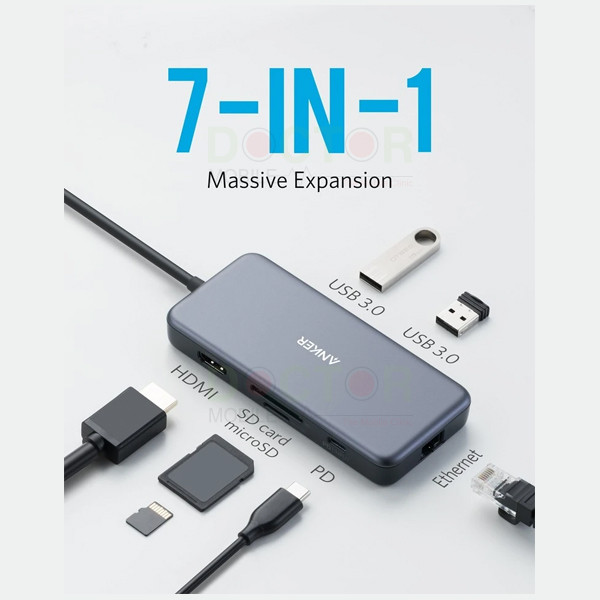 هاب 7 پورت USB-C انکر  مدل A8352HA1