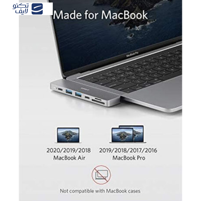 هاب 7 پورت USB-C انکر مدل A8371 7-in-2 for MacBook