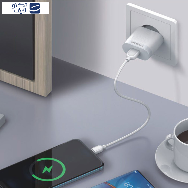 شارژر دیواری 18 وات کینگ استار مدل KW188Q به همراه کابل USB-C