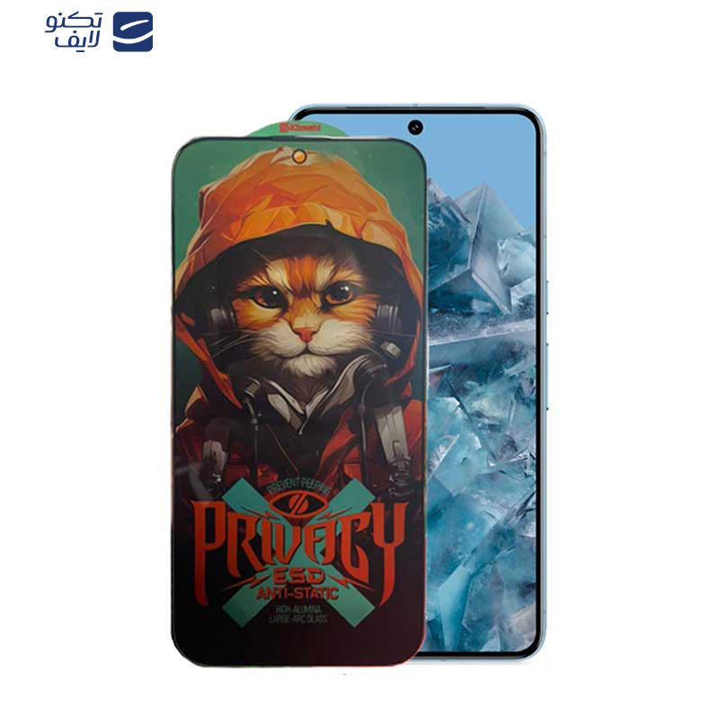 محافظ صفحه نمایش حریم شخصی اپیکوی مدل Privacy Hoodie Cat مناسب برای گوشی موبایل گوگل Pixel 9 Pro XL 