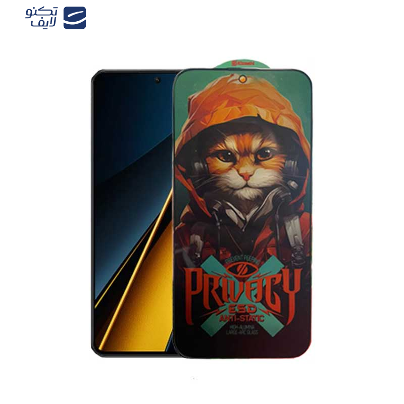 محافظ صفحه نمایش حریم شخصی اپیکوی مدل Privacy Hoodie Cat مناسب برای گوشی موبایل شیائومی Poco X6 Pro 5G/ X6 5G/ M6 Pro 4G/ X6 Neo