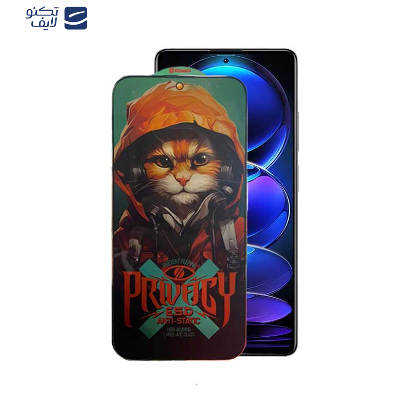 محافظ صفحه نمایش حریم شخصی اپیکوی مدل Privacy Hoodie Cat مناسب برای گوشی موبایل شیائومی Redmi Note 12 Pro Plus/ Note 12 Pro 5G /Note 12 Pro 4G/ Note 12 5G /Note 12 4G/Note 12 (China)