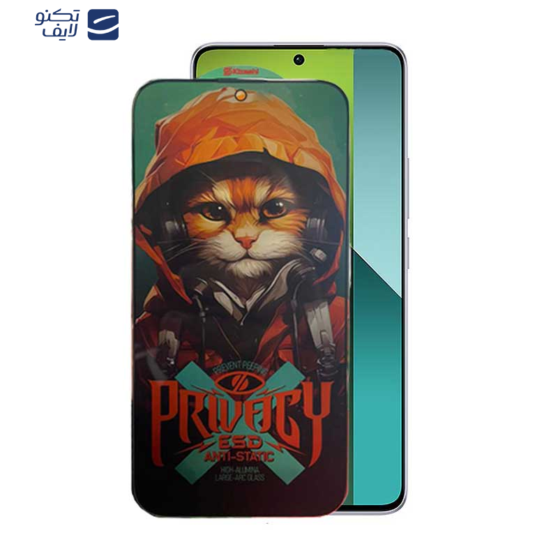 محافظ صفحه نمایش حریم شخصی اپیکوی مدل Privacy Hoodie Cat مناسب برای گوشی موبایل شیائومی Redmi Note 13 Pro 4G/5G/ Note 13 4G/5G /Note 13R Pro