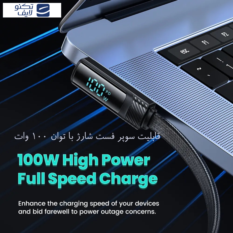 کابل USB-C توکی مدل 100W TQ-X49 طول 1 متر