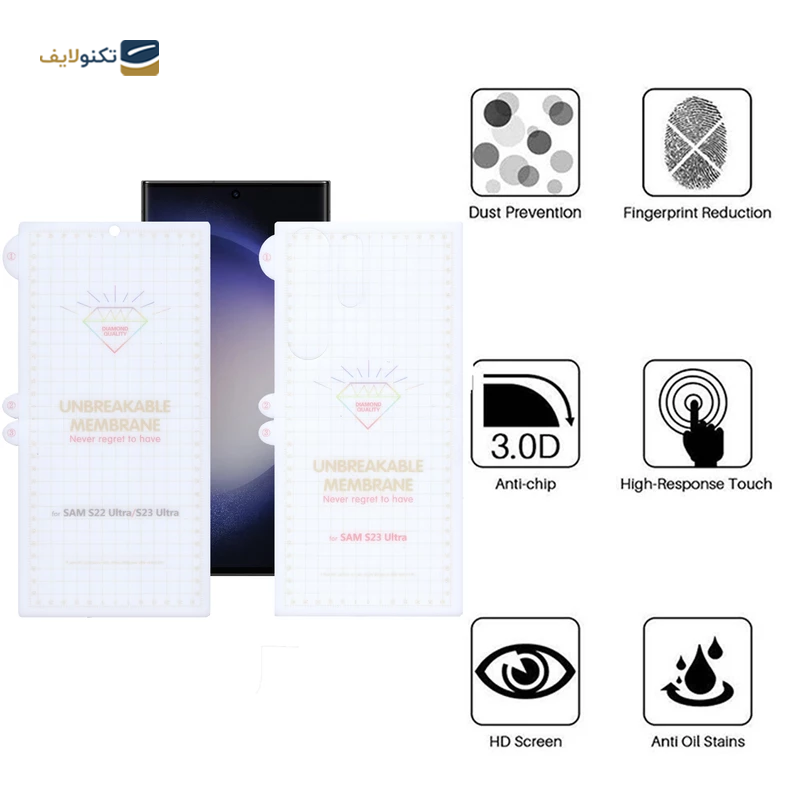 gallery-گلس گوشی سامسونگ Galaxy S23 Ultra بوف مات Hydrogel به همراه محافظ پشت گوشی  copy.png