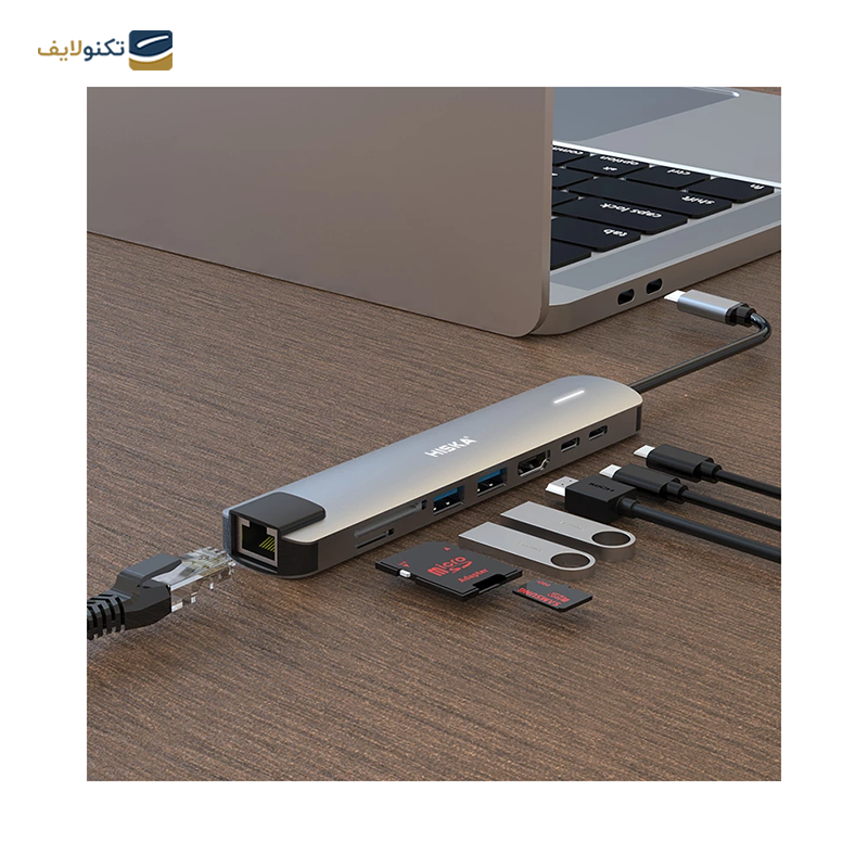 gallery-هاب USB-C هانیول 8 پورت مدل HW-01 copy.png