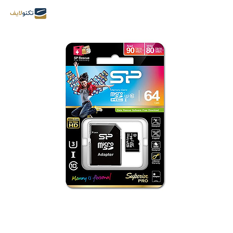 gallery-کارت حافظه‌ microSDXC سیلیکون پاور مدل Superior Pro V30 کلاس 10 استاندارد UHS-I U3 ظرفیت 64 گیگابایت به همراه آداپتور copy.png