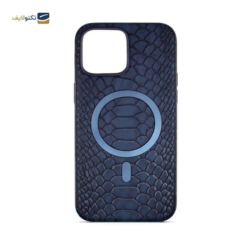 gallery-قاب گوشی اپل iPhone 14 مک کوی مدل Snake Skin چرمی مگ‌ سیف دار copy.png