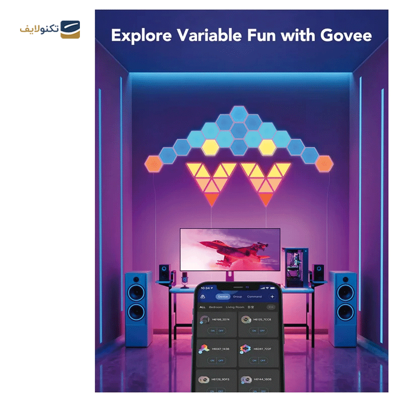 gallery-پنل هوشمند گووی مدل Govee Glide Hexa Pro LED Light Panels H6066 copy.png