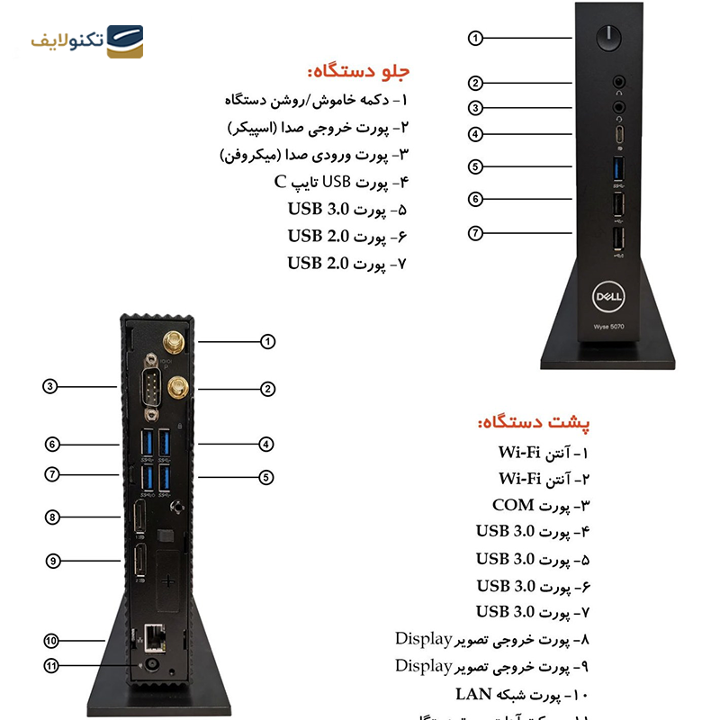 gallery-تین کلاینت دل مدل Wyse 5070 j4 Celeron j4105 4GB 128GB copy.png