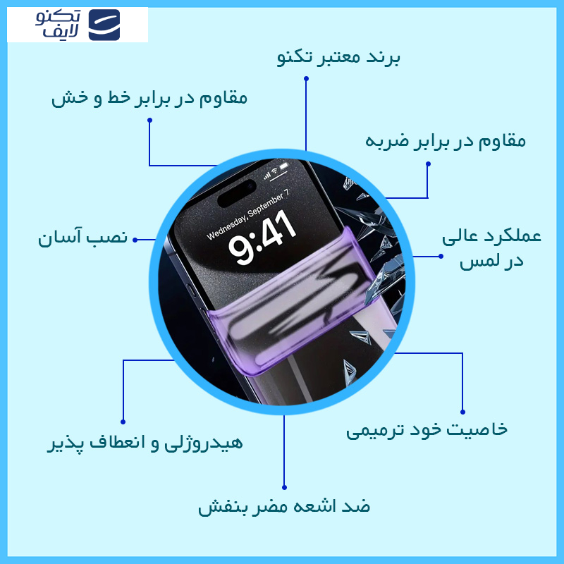 محافظ صفحه نمایش آنتی پرپل تکنو مدل Resistant مناسب برای گوشی موبایل شیائومی 14T