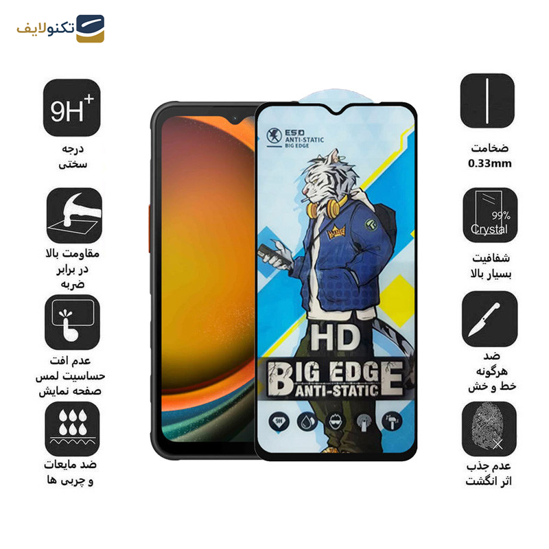 محافظ صفحه نمایش اپیکوی مدل Tiger-Big Edge مناسب برای گوشی موبایل سامسونگ Galaxy A14 4G/5G /Xcover7