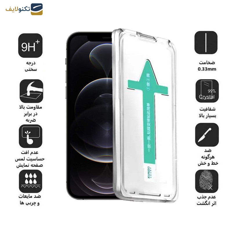 محافظ صفحه نمایش اپیکوی مدل Xundd Axe Easy install مناسب برای گوشی موبایل اپل iPhone 12 Pro Max