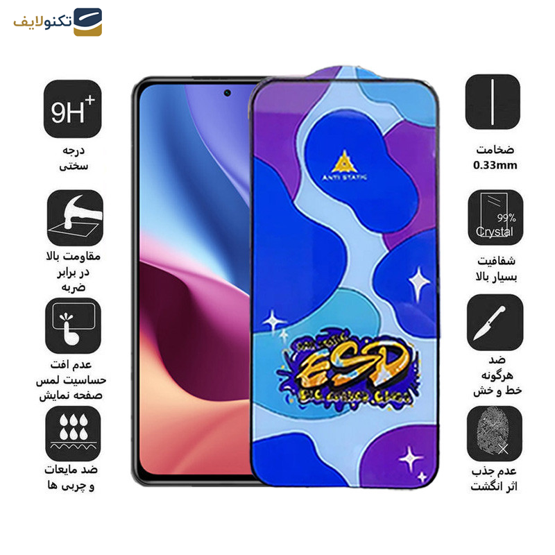  محافظ صفحه نمایش اپیکوی مدل Star ESD مناسب برای گوشی موبایل شیائومی Xiaomi Redmi K40 Ultra/K40 Gaming/K40 Pro Plus/K40 Pro/K40S/K40