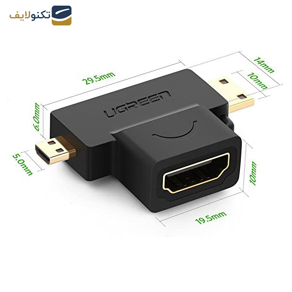 مبدل Micro HDMI به Mini HDMI /HDMI یوگرین مدل HD129