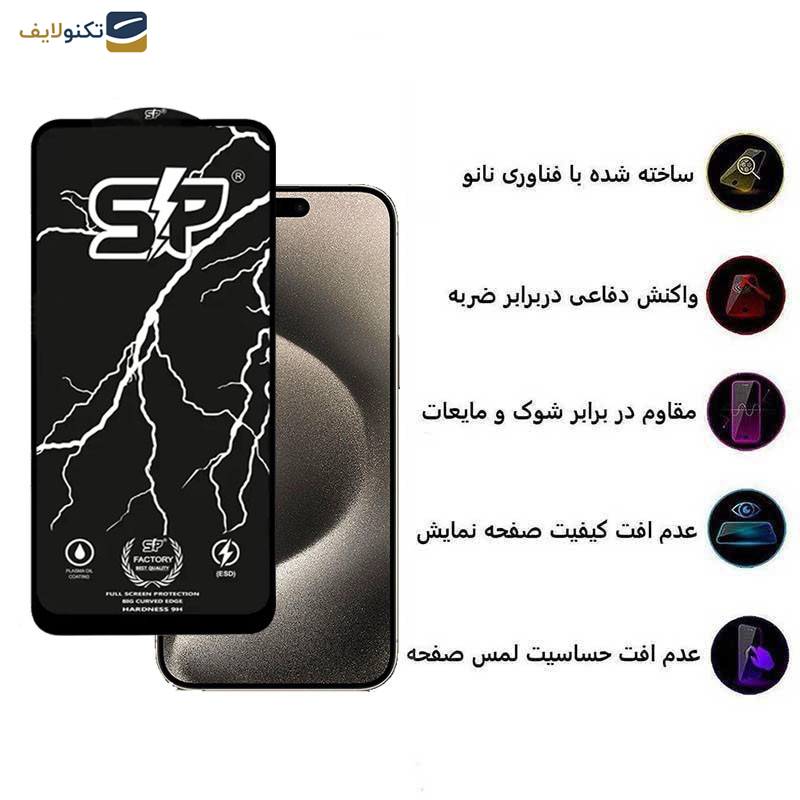 محافظ صفحه نمایش  اپیکوی مدل SP Factory مناسب برای گوشی موبایل اپل iPhone 15 Pro Max