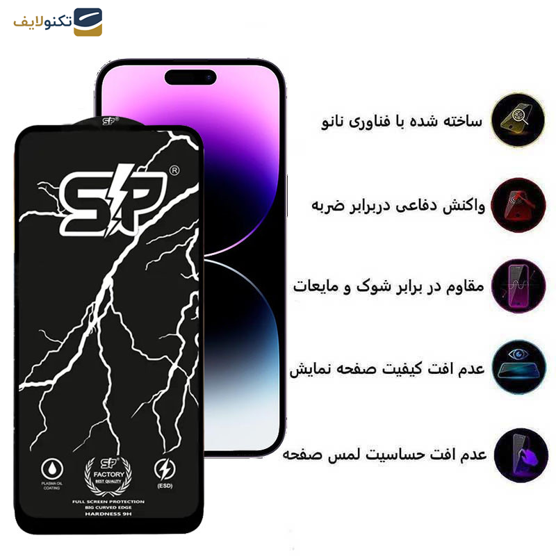 محافظ صفحه نمایش اپیکوی مدل SP Factory مناسب برای گوشی موبایل اپل iPhone 14 Pro Max 