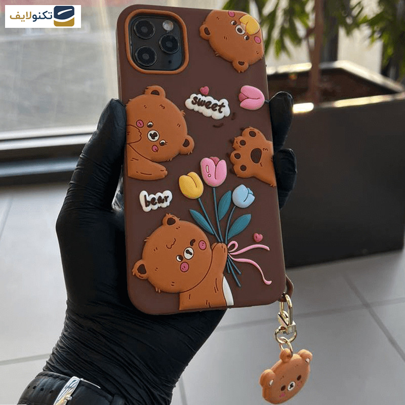 کاور اپیکوی مدل Chubby Bear مناسب برای گوشی موبایل اپل iPhone X/ XS به همراه آویز