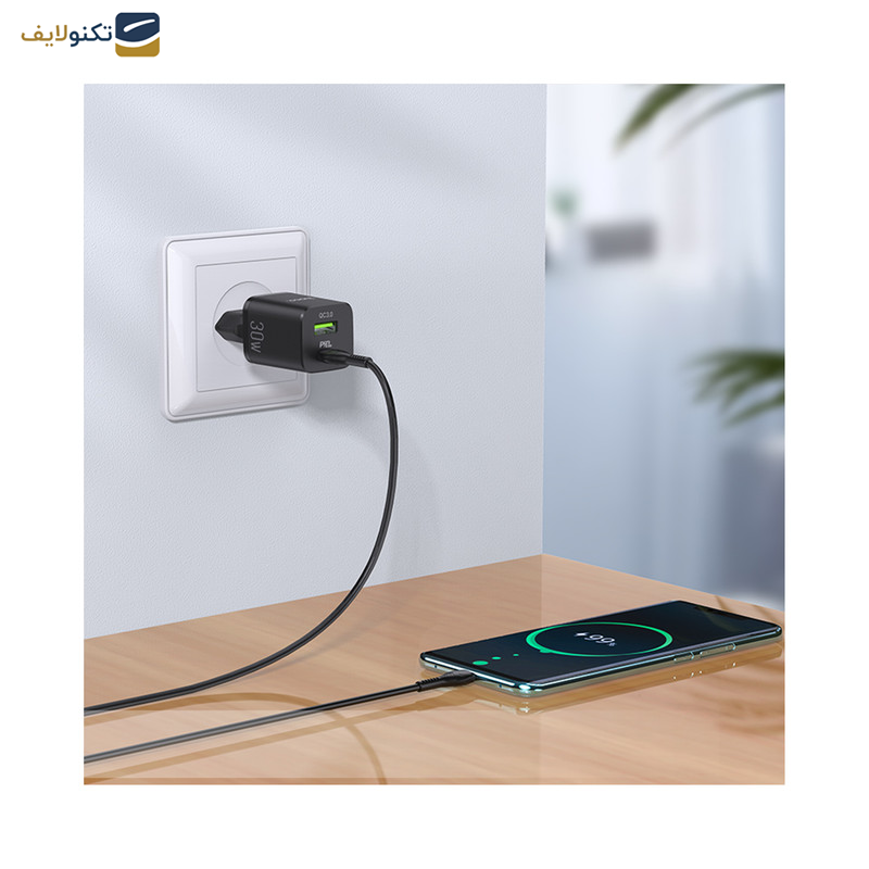 شارژر دیواری هوکو مدل N13 PD 30W+QC3.0 به همراه کابل USB-C