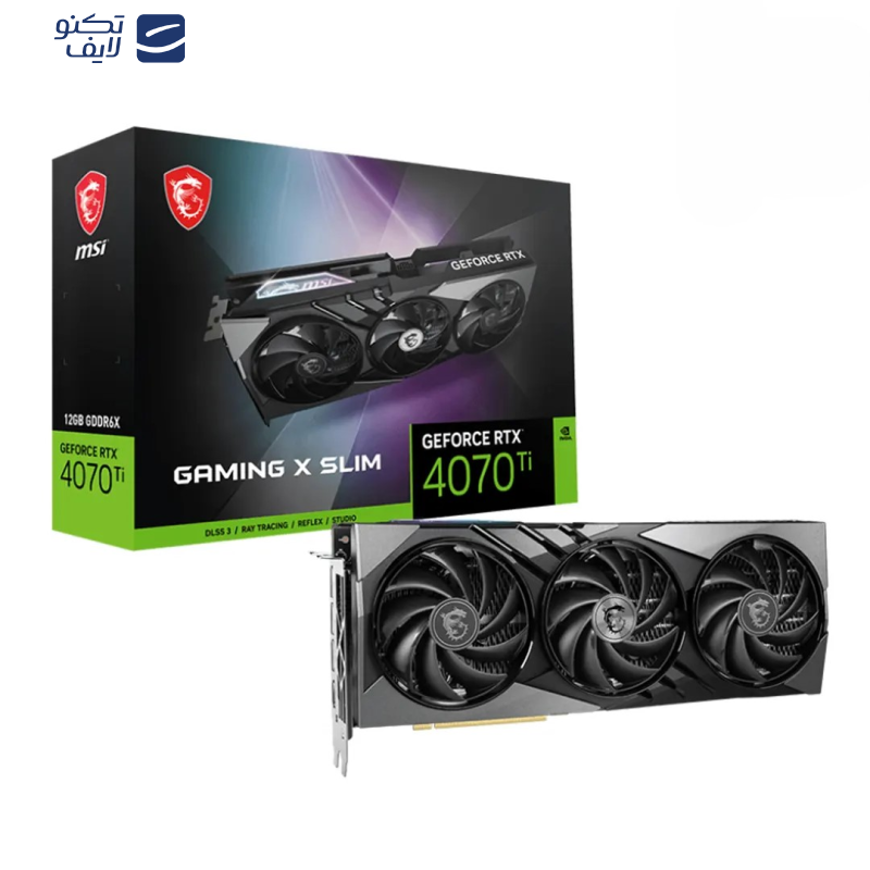 کارت گرافیک ام اس آی مدل Nvidia RTX 4070 Ti Gaming X Slim 12G Black