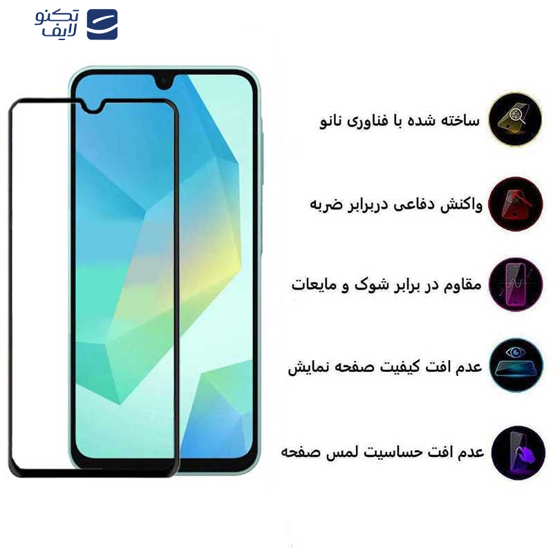 محافظ صفحه نمایش بوف مدل 5D مناسب برای گوشی موبایل سامسونگ Galaxy A16 5G/ A16 4G