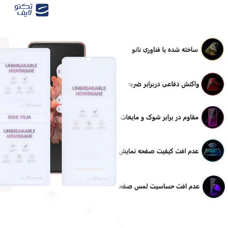 محافظ صفحه نمایش مات بوف مدل Hydrogel-Matte مناسب برای گوشی موبایل سامسونگ Galaxy Z Flip 6 به همراه محافظ پشت گوشی