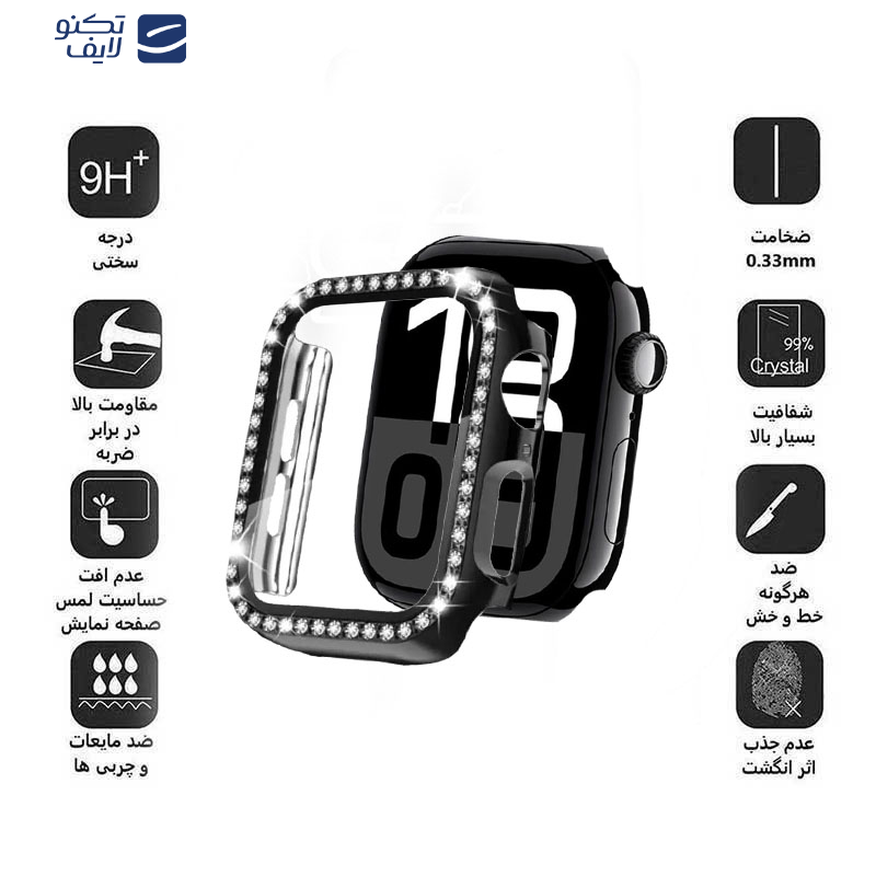 کاور اپیکوی مدل Diamond Cover Apple Watch مناسب برای اپل واچ سری 10 سایز 42 میلی متری 