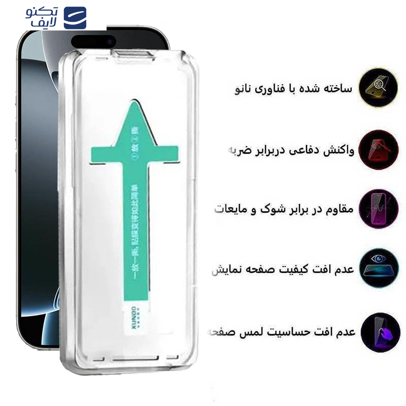 محافظ صفحه نمایش اپیکوی مدل Xundd Axe Easy install مناسب برای گوشی موبایل اپل iPhone 16 Pro 