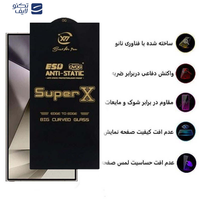 محافظ صفحه نمایش اپیکوی مدل Super X مناسب برای گوشی موبایل سامسونگ Galaxy S24 Ultra