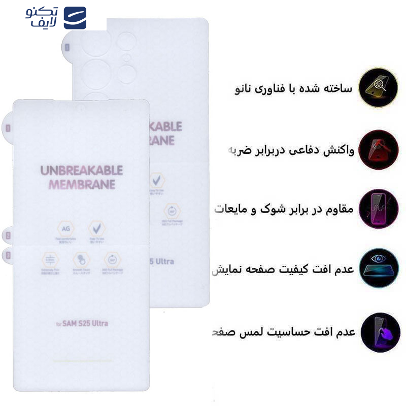 محافظ صفحه نمایش مات بوف مدل Hydrogel-Matte-G مناسب برای گوشی موبایل سامسونگ Galaxy S25 Ultra به همراه محافظ پشت گوشی