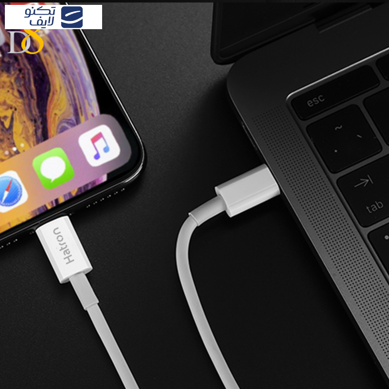 کابل شارژ USB-C به لایتنینگ  هترون مدل  MFI HC365i طول 1متر