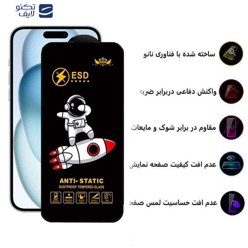 محافظ صفحه نمایش اپیکوی مدل Spaceship مناسب برای گوشی موبایل اپل iPhone 16/15