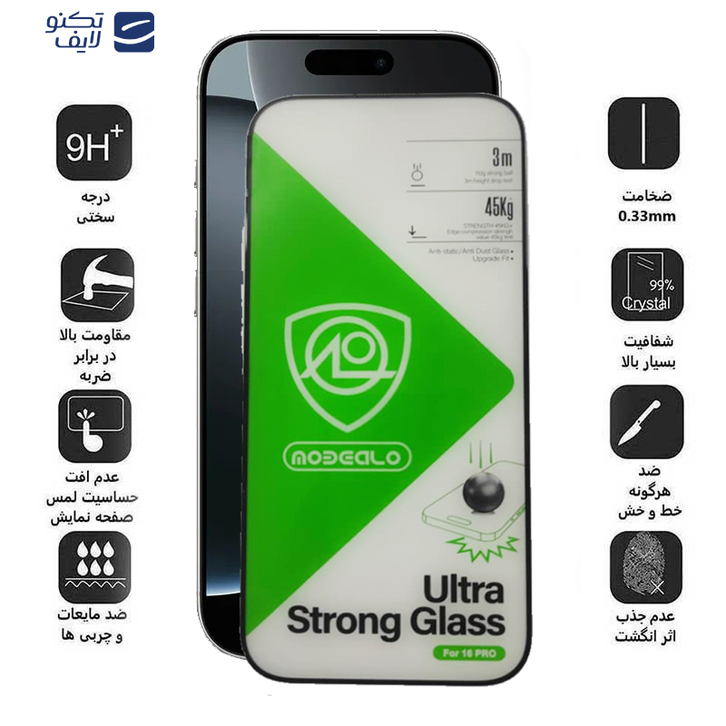 محافظ صفحه نمایش اپیکوی مدل Ultra Strong Glass مناسب برای گوشی موبایل اپل iPhone 16 Pro Max