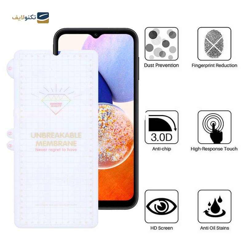 gallery-گلس گوشی سامسونگ Galaxy A14 اپیکوی مات مدل Hydrogel-Matte copy.png