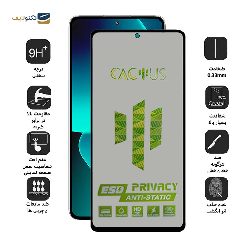 gallery-گلس حریم شخصی گوشی شیائومی Poco F5 اپیکوی مدل Cactus-ESD-Privacy copy.png