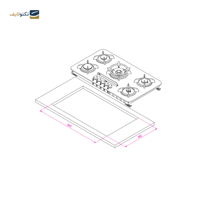 gallery-اجاق گاز رومیزی کن مدل 518S copy.png