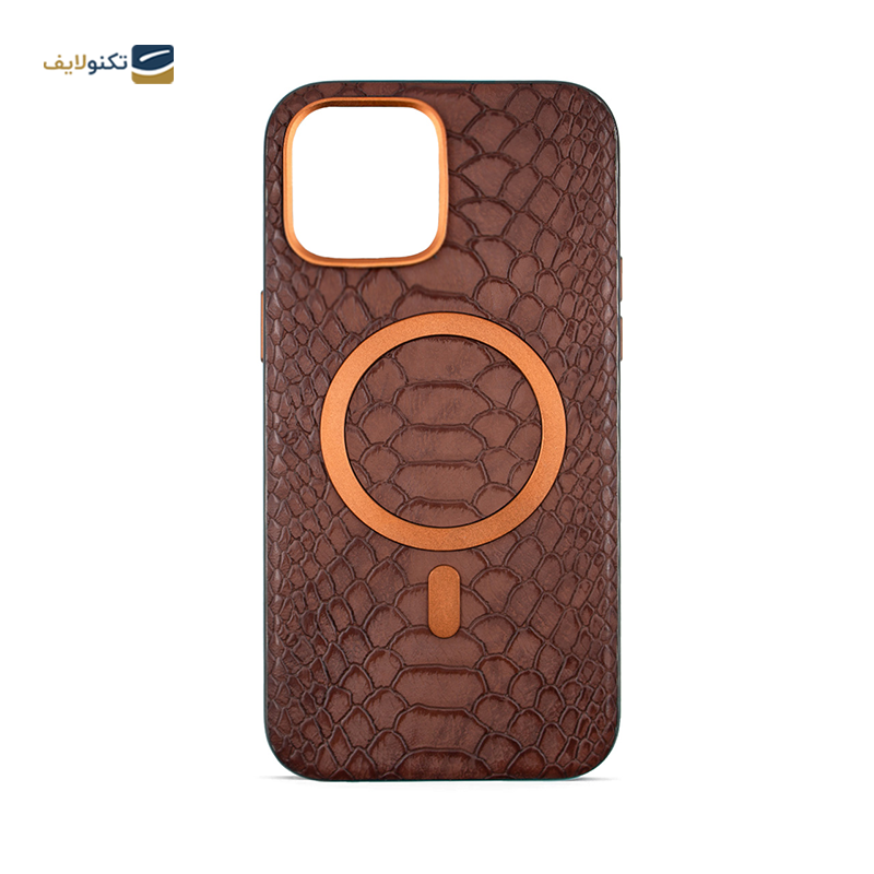 gallery-قاب گوشی اپل iPhone 14 مک کوی مدل Snake Skin چرمی مگ‌ سیف دار copy.png