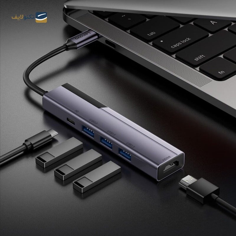 gallery-هاب USB-C لنوو 5 پورت مدل Aurora-gallery-2-TLP-38975_a865eb31-813f-4482-8e64-e0f1218d2f5b.png