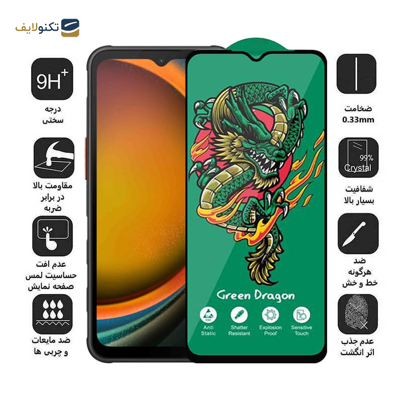 محافظ صفحه نمایش اپیکوی مدل Green Dragon ExplosionProof مناسب برای گوشی موبایل سامسونگ Galaxy A14/ Xcover7