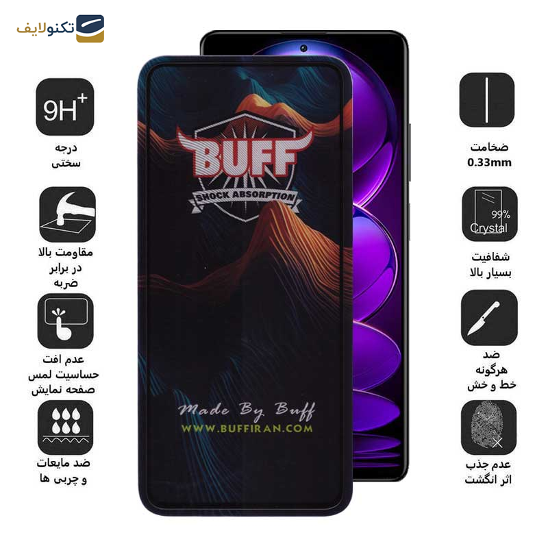 محافظ صفحه نمایش بوف مدل Mountain مناسب برای گوشی موبایل شیائومی Redmi Note 12 Explorer/Note 12 Discovery/Note 12 Pro Speed/Note 12R Pro/Note 12 Turbo