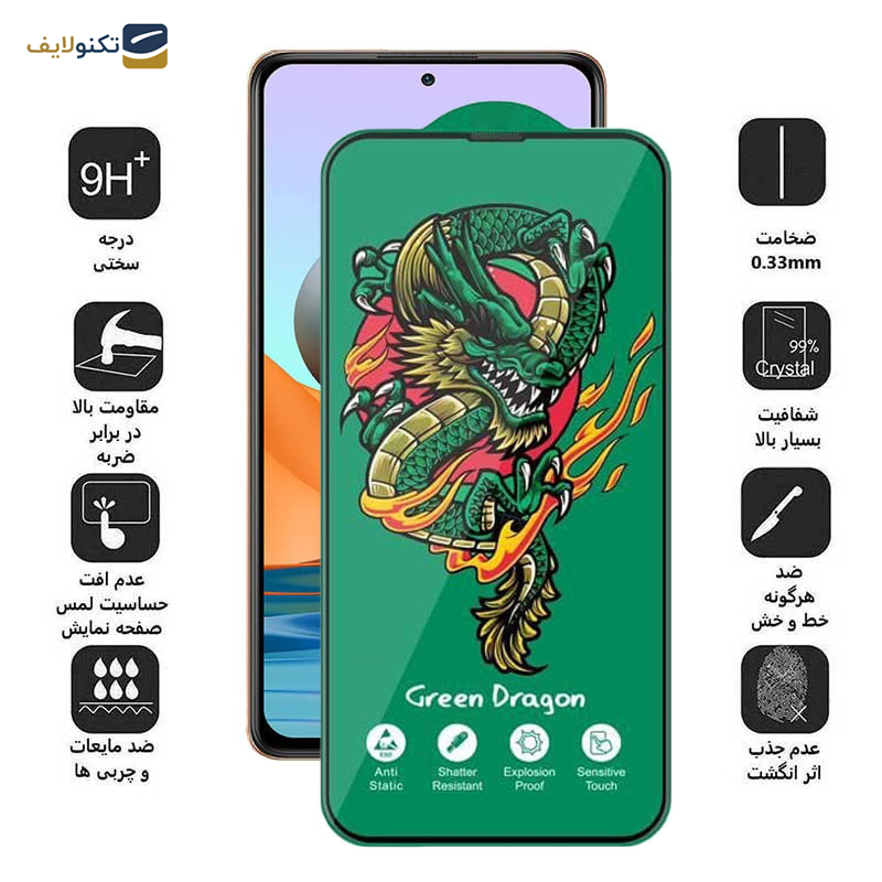 محافظ صفحه نمایش اپیکوی مدل Green Dragon ExplosionProof مناسب برای گوشی موبایل شیائومی Redmi Note 10 Pro Max / Note 10 Pro 4G(Internationa) / Note 10 Lite / Note 10 Pro 4G (India)