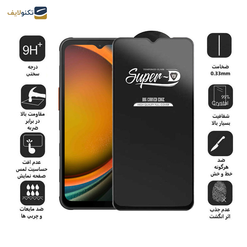 محافظ صفحه نمایش اپیکوی مدل Super 5D مناسب برای گوشی موبایل سامسونگ Galaxy A14 4G/5G /Xcover7