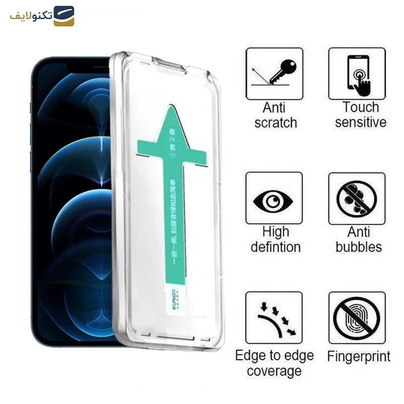 محافظ صفحه نمایش اپیکوی مدل Xundd Axe Easy install مناسب برای گوشی موبایل اپل iPhone 12 Pro/12