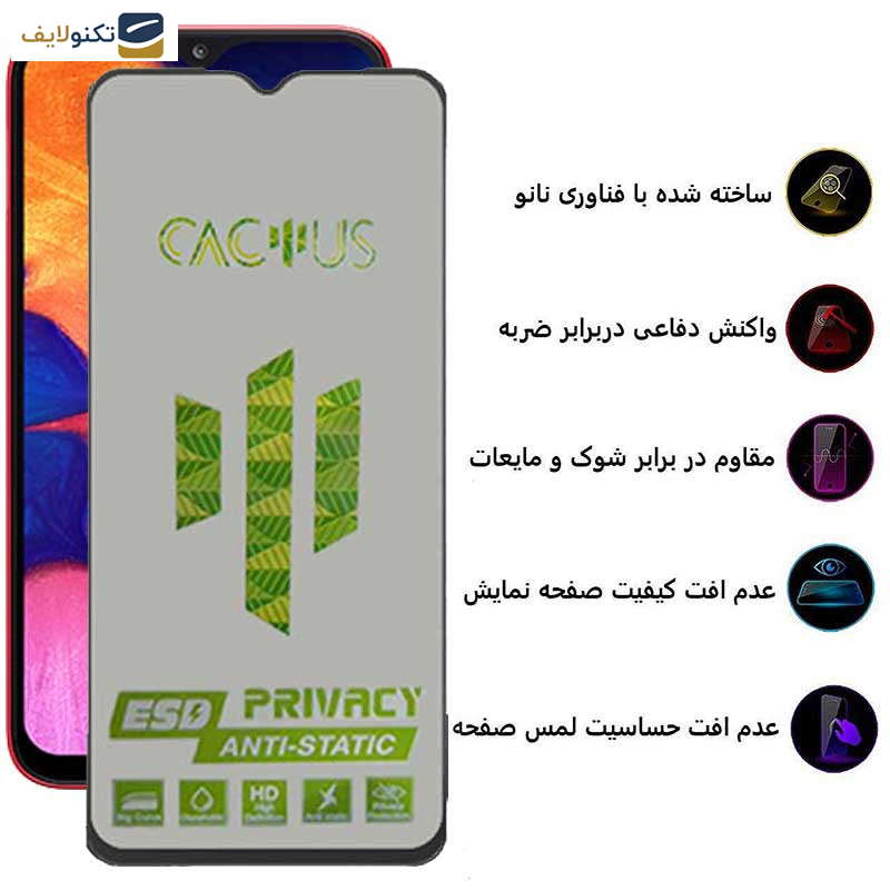 محافظ صفحه نمایش حریم شخصی اپیکوی مدل Cactus-ESD-Privacy مناسب برای گوشی موبایل سامسونگ Galaxy A10