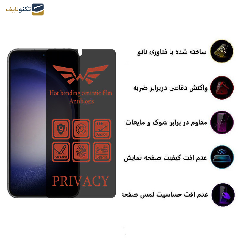 محافظ صفحه نمایش حریم شخصی اپیکوی مدل Nano-Privacy مناسب برای گوشی موبایل سامسونگ Galaxy S23/S22 