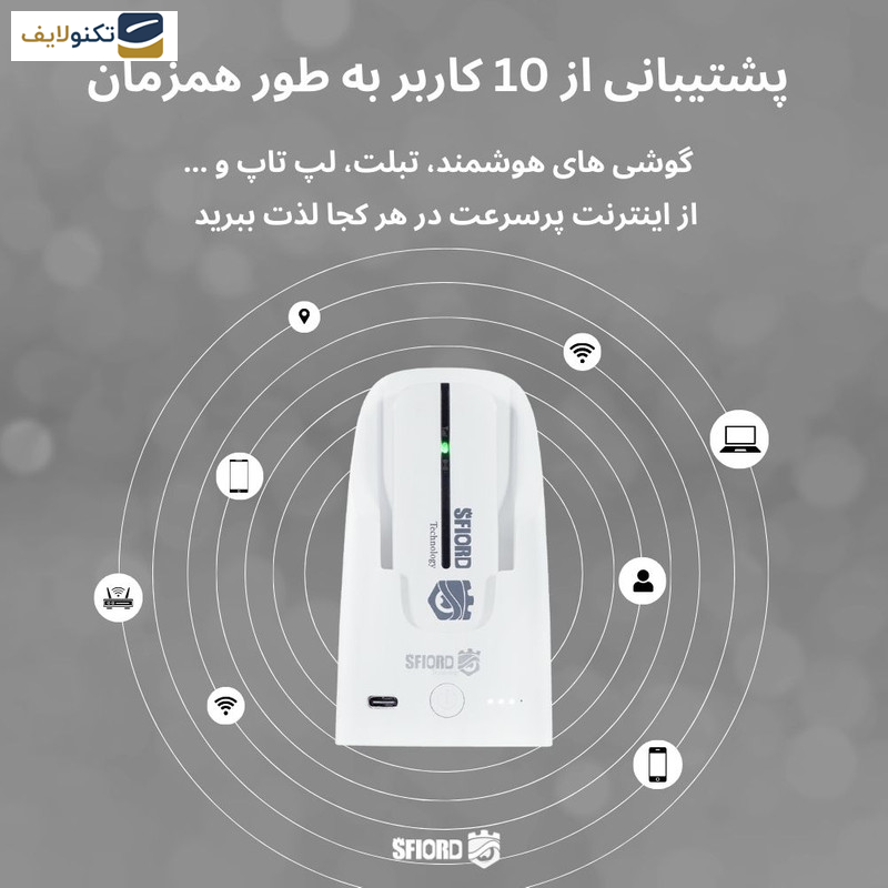 مودم 4.5G قابل حمل اسفیورد مدل PT3000