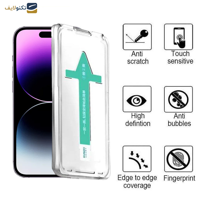 محافظ صفحه نمایش اپیکوی مدل Xundd Axe Easy install مناسب برای گوشی موبایل اپل iPhone 14 Pro Max