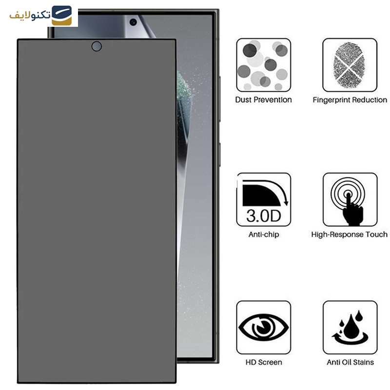 محافظ صفحه نمایش حریم شخصی بوف مدل Privacy مناسب برای گوشی موبایل سامسونگ Galaxy S24 Ultra